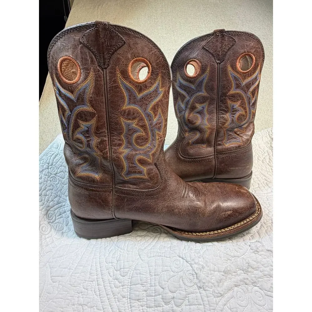 Cody James Men's 13D Brown Zero Gravity Square Toe Leather Western Boots Casual